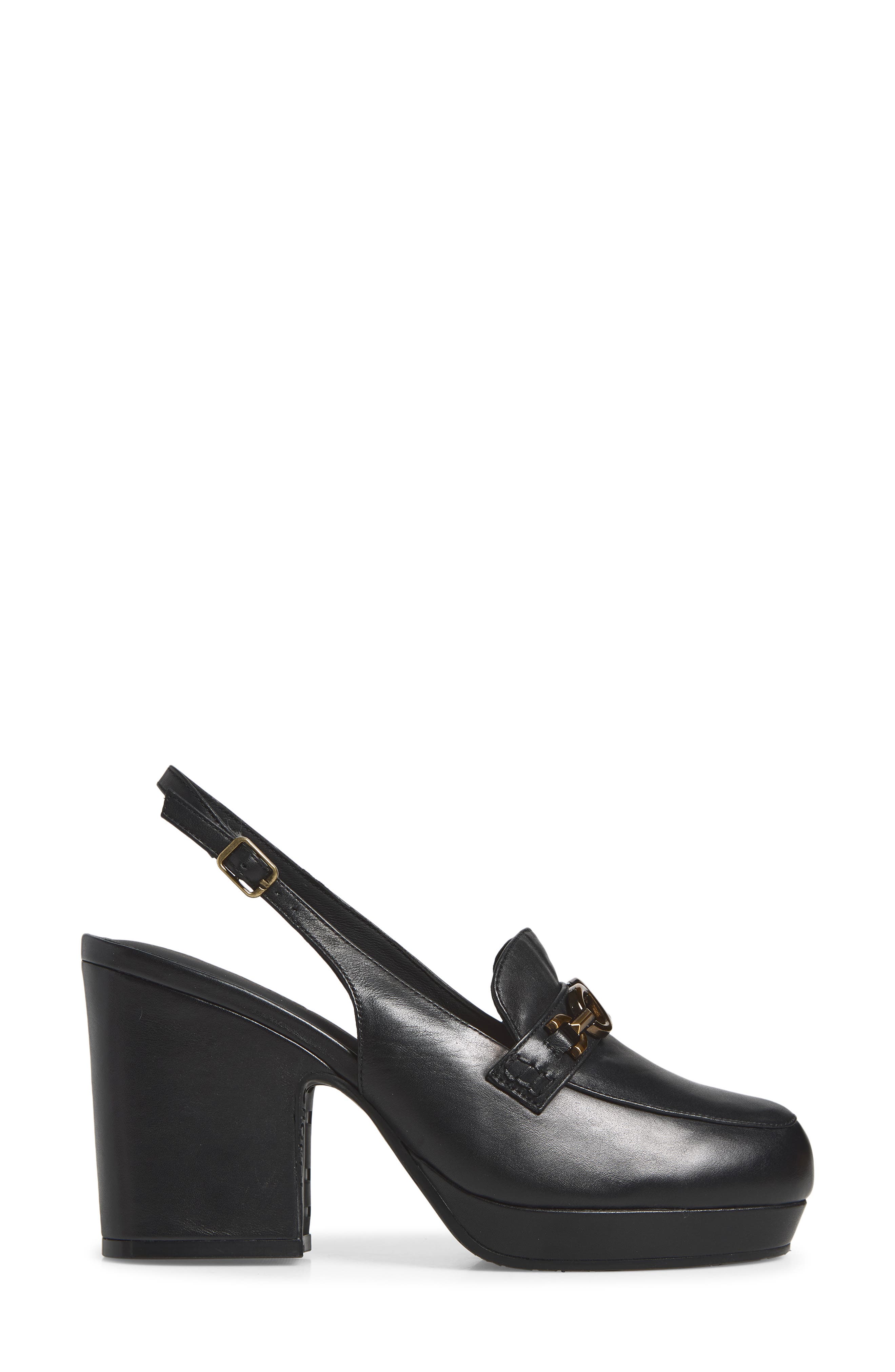 Indee Leather Slingback Pump, Alternate, color, BLACK LEATHER