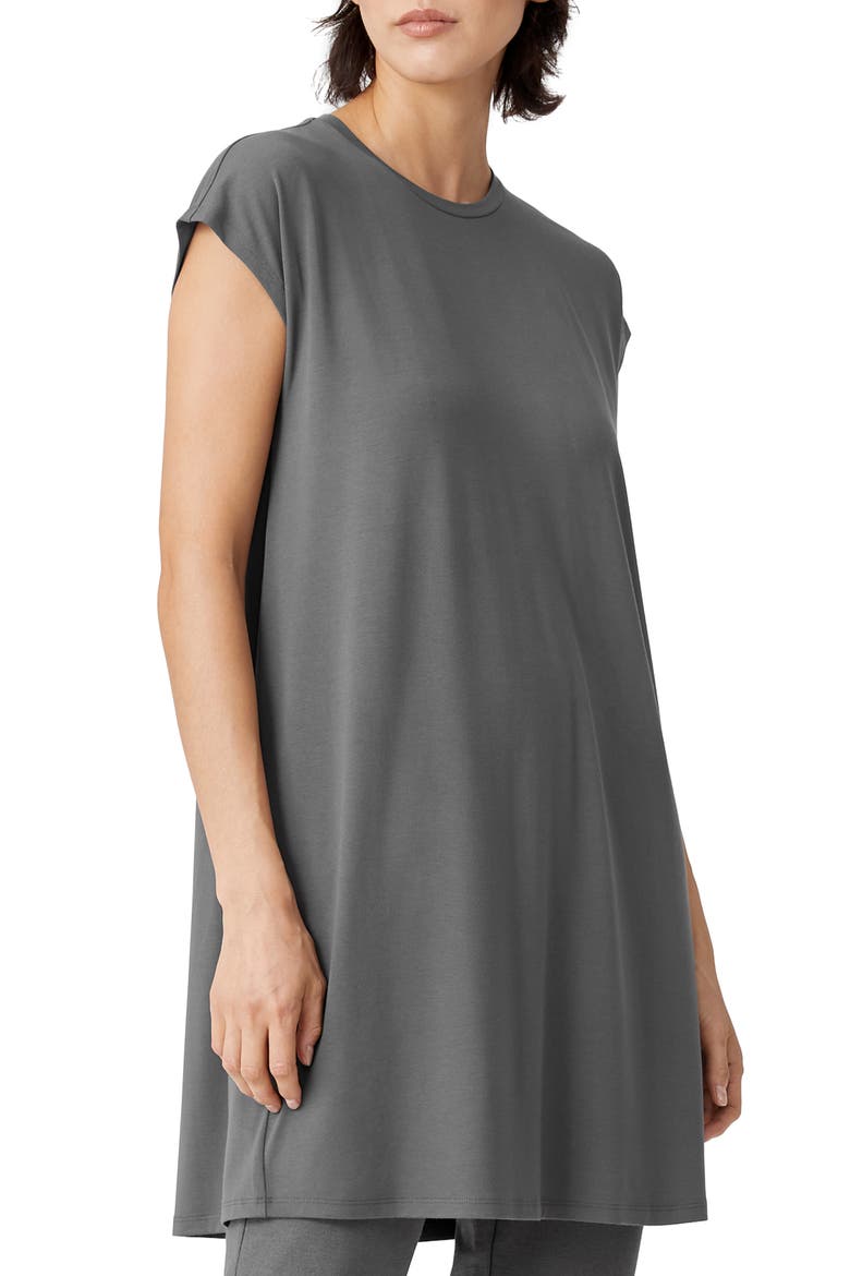 Crewneck Boxy Dress, Main, color, SLATE