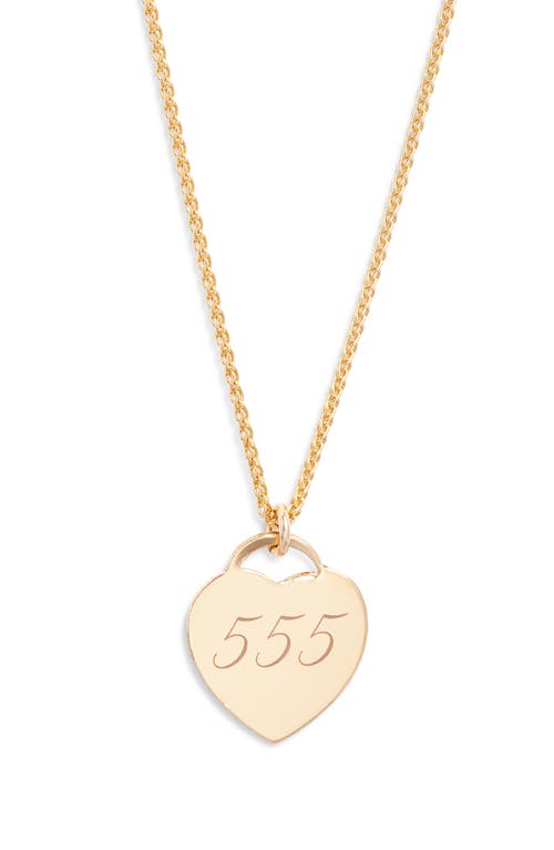 Set & Stones Alice Angel Numbers Pendant Necklace in Gold /555  product
