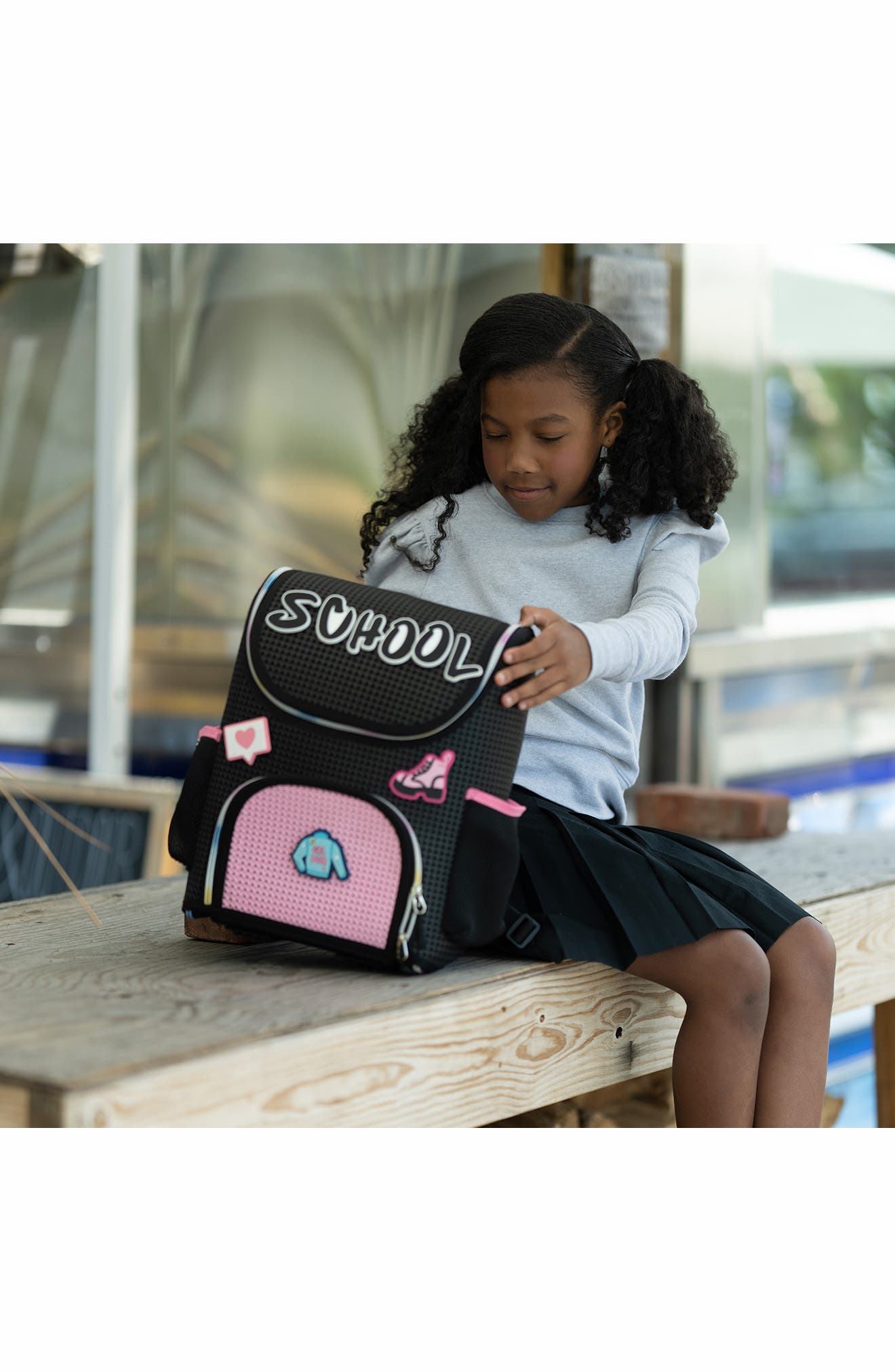 Light+Nine Kids' Rainbow Student Backpack, Alternate, color, 