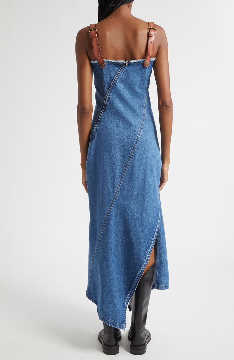 MONSE Twisted Denim Dress, Alternate, color, Indigo