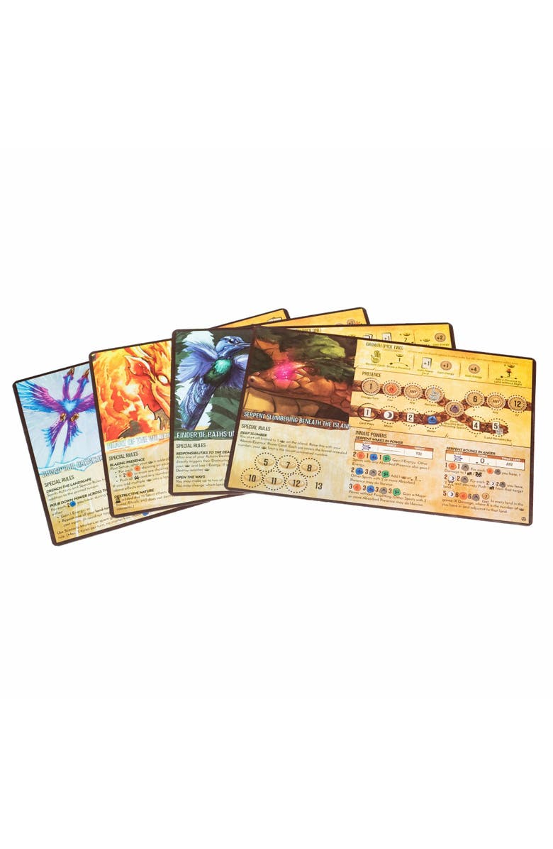 Greater Than Games Spirit Island Feather & Flame Premium Foil Spirit Panels 4 Panels, Main, color, Multicolored