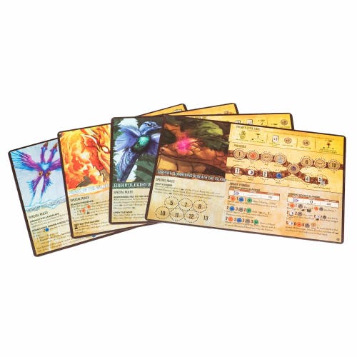 Greater Than Games Spirit Island Feather & Flame Premium Foil Spirit Panels 4 Panels in Multicolored 