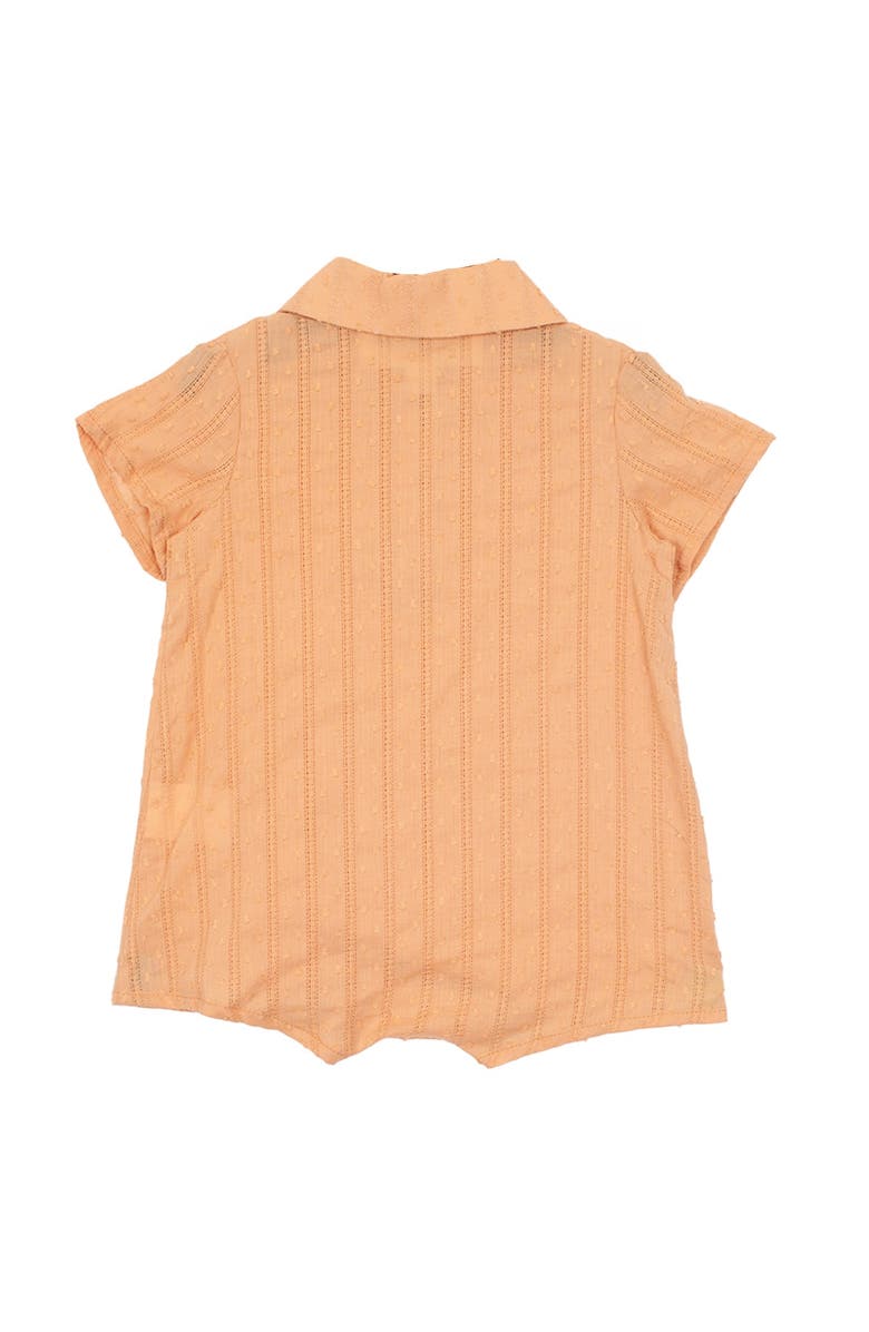 Isobella & Chloe Clementine Baby Romper, Alternate, color, Orange