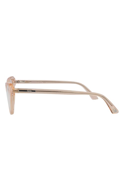 Alexander Mcqueen Mcqueen 56mm Cat Eye Core Optical Glasses In Light Beige Transparent