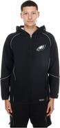 New Era Men's New Era Black Philadelphia Eagles Combine Authentic Raglan Full-Zip Hoodie