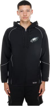 New Era Men's New Era Black Philadelphia Eagles Combine Authentic Raglan Full-Zip Hoodie