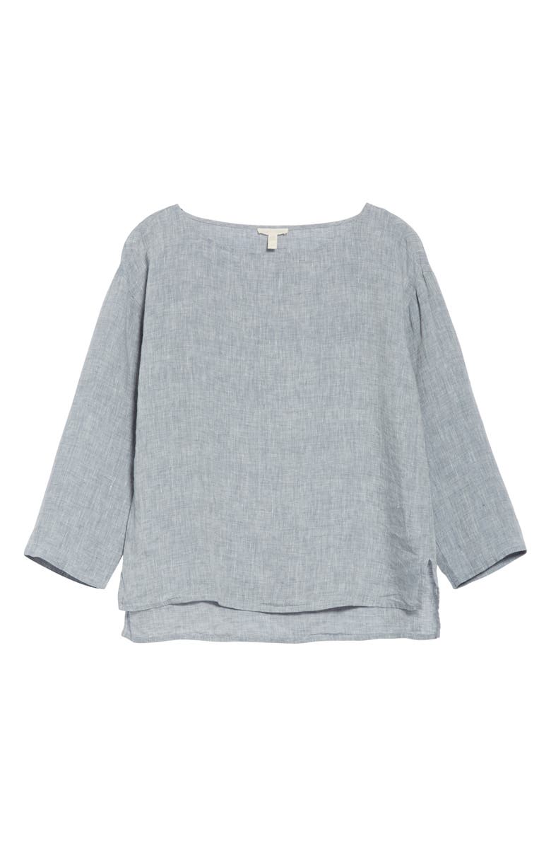 Eileen Fisher Organic Linen Top, Alternate, color, 