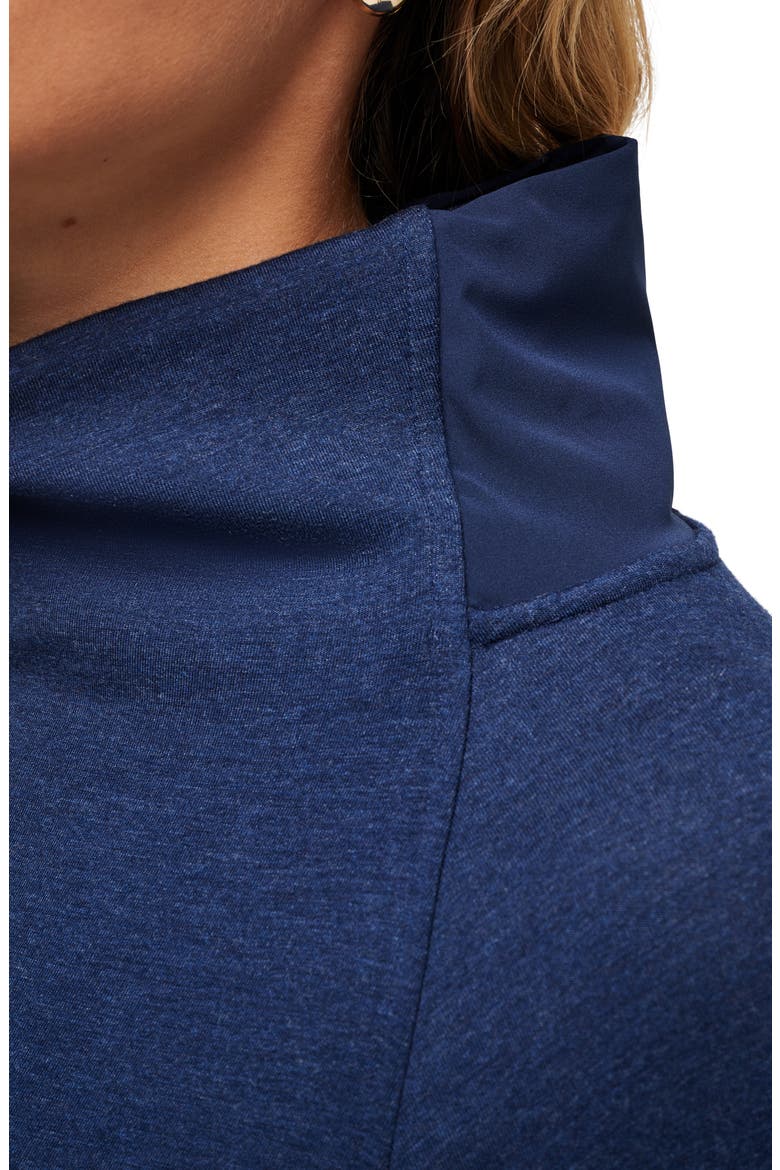 Delightful Funnel Neck Sweatshirt, Alternate, color, HEATHER NAVY BLAZER