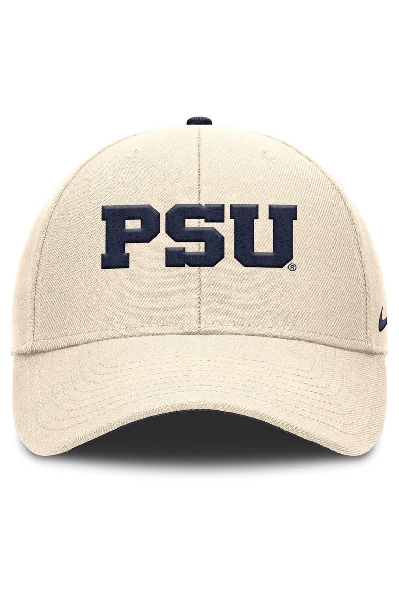Men's Nike Natural Penn State Nittany Lions Rise Primetime Performance Trucker Adjustable Hat, Alternate, color, Natural