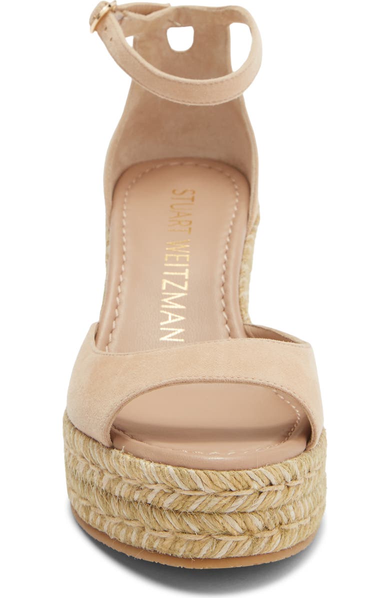 Stuart Weitzman Distia Espadrille Wedge Sandal, Alternate, color, Adobe