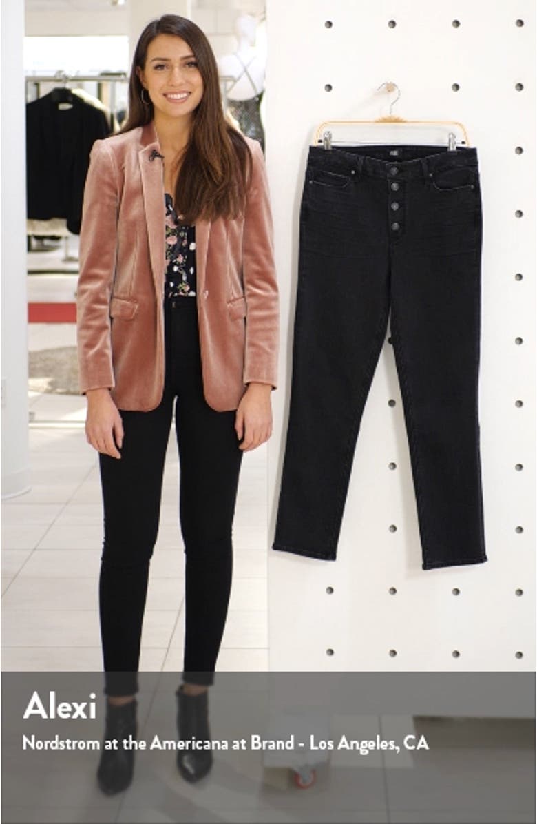 Hoxton Exposed Button High Waist Ankle Skinny Jeans, sales video thumbnail
