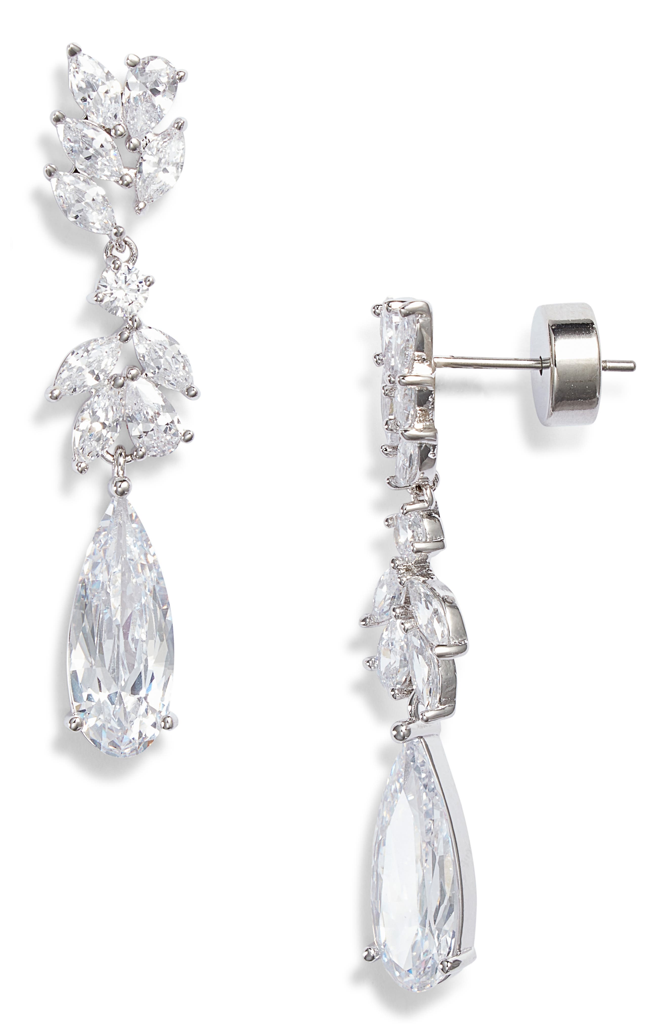 Nordstrom Marquise & Pear Cubic Zirconia Drop Earrings