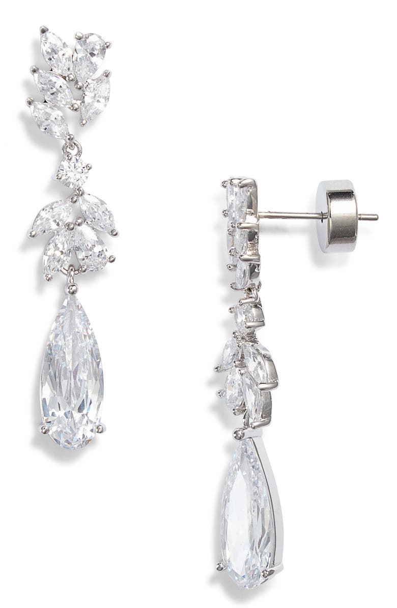 Nordstrom Marquise & Pear Cubic Zirconia Drop Earrings, Main, color, 