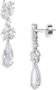 Nordstrom Marquise & Pear Cubic Zirconia Drop Earrings