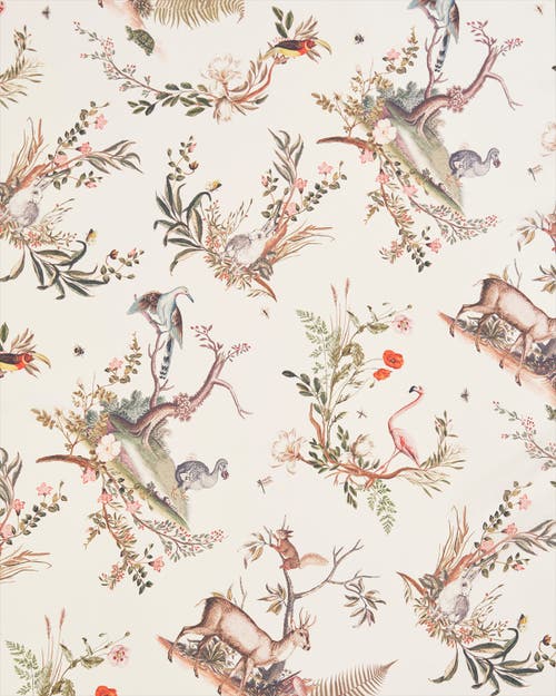 Fable England Wonderland Toile Silky Scarf In Neutral