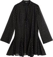 Desigual Metallic Dot Long Sleeve Minidress