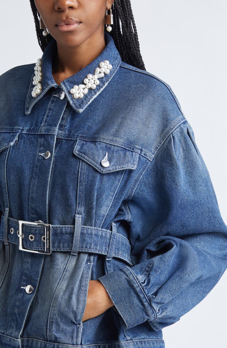 Simone Rocha Faux Pearl Padlock Earrings, Alternate, color, Pearl