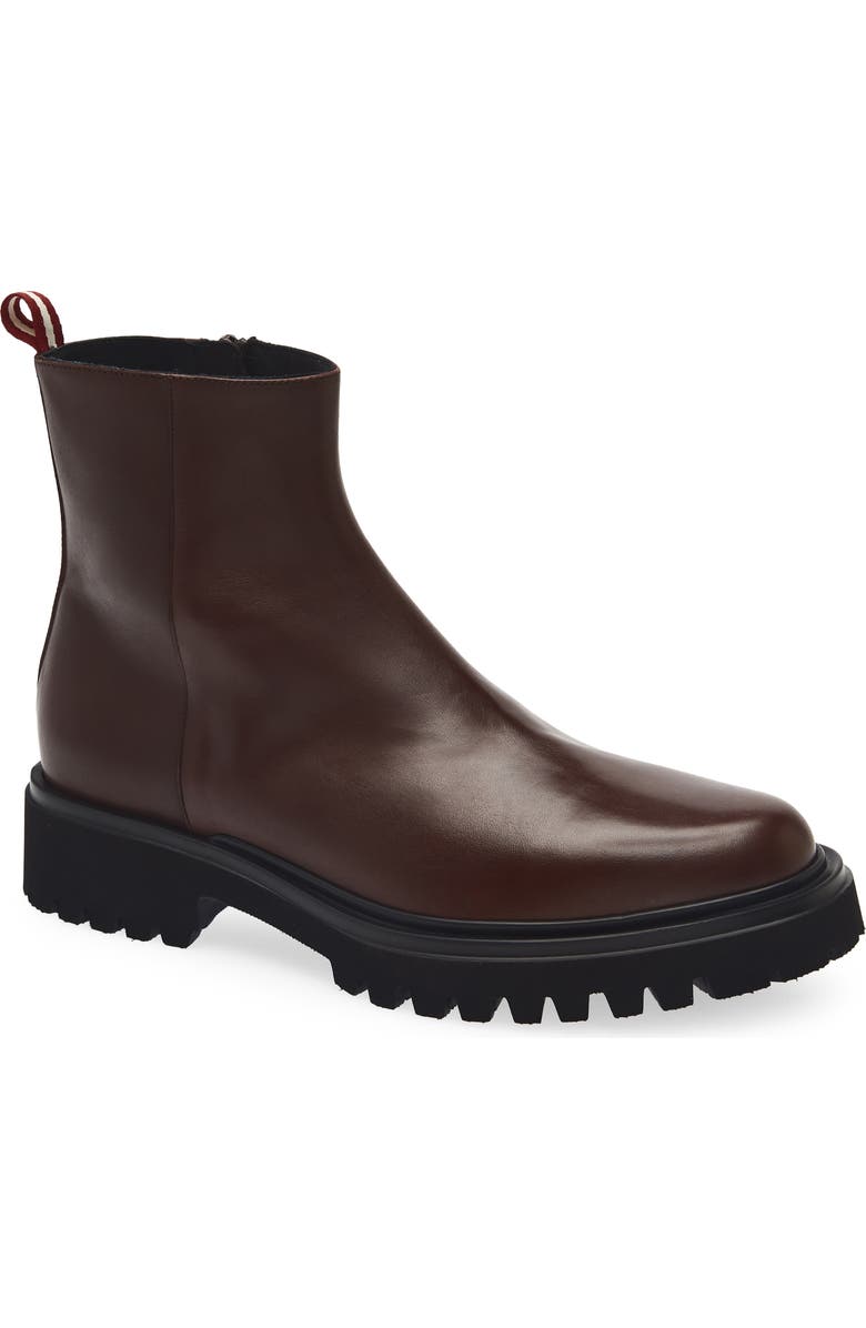 Bally Odran Leather Boot, Main, color, Marrone