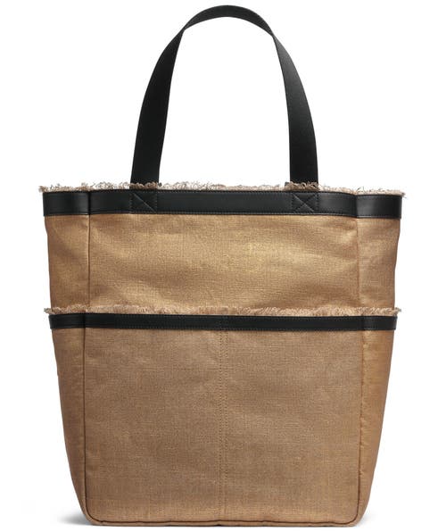 Shop Donna Karan New York Lido Metallic Canvas Tote In Gold