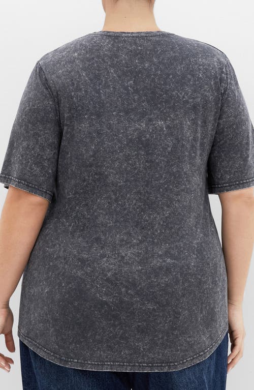 City Chic Kyra Cotton Graphic T-shirt In Gray