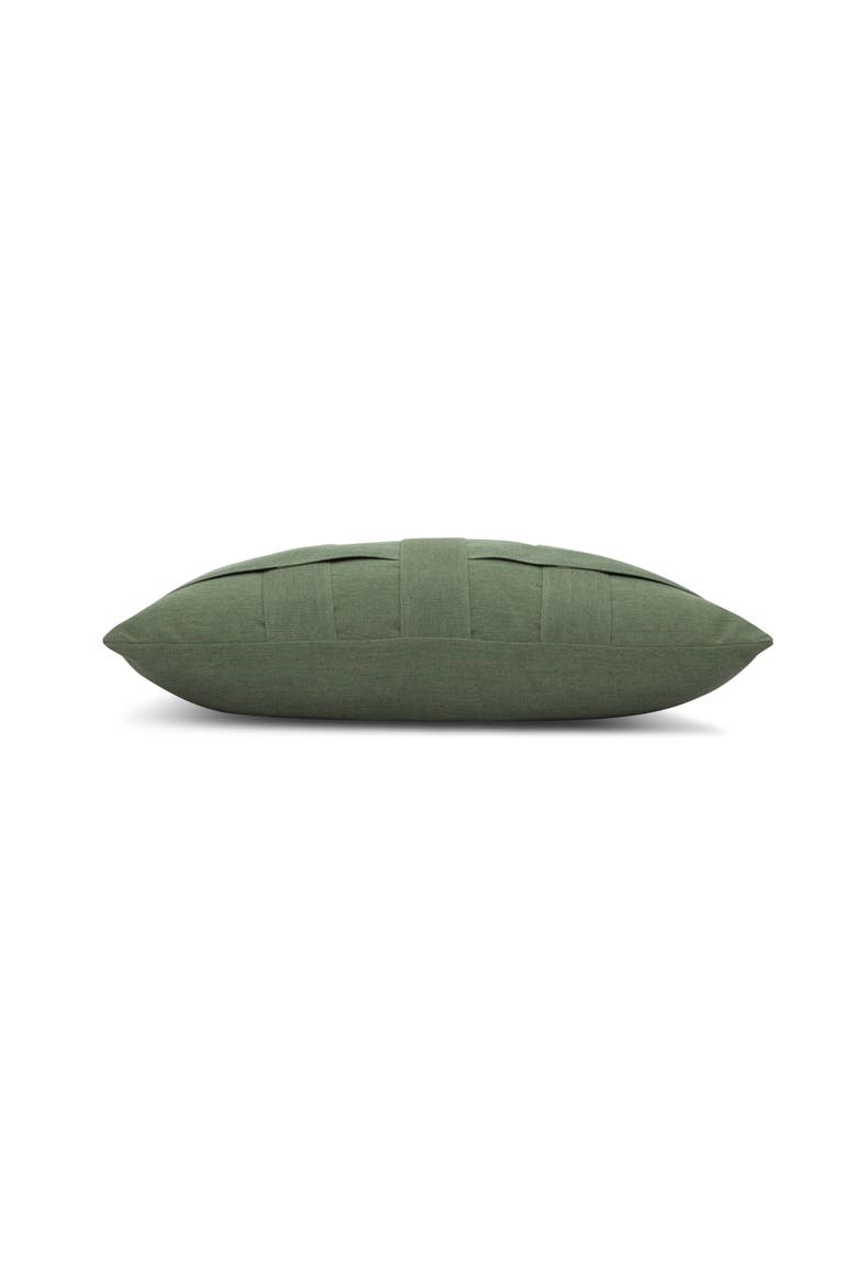 Basketweave Hand Woven Indoor & Outdoor Accent Pillow, Alternate, color, Fern