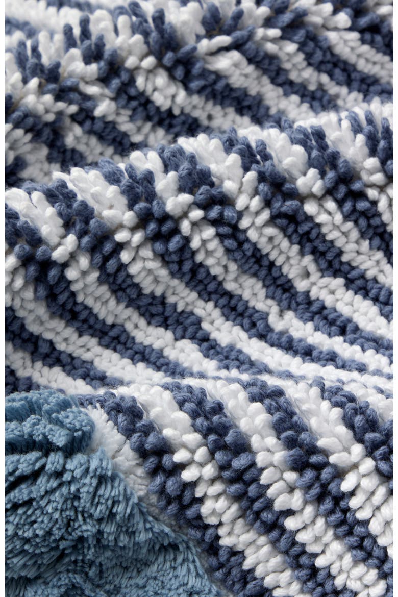 Portobello Stripe Coastal Inspired Bath Rugs, Alternate, color, Chalk Blue