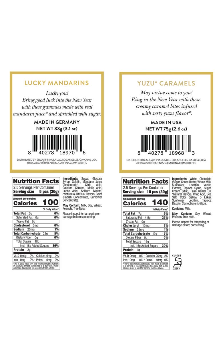 sugarfina Lunar New Year 2-Piece Candy Cube Lantern Bento Boxes Set of 2, Alternate, color, 