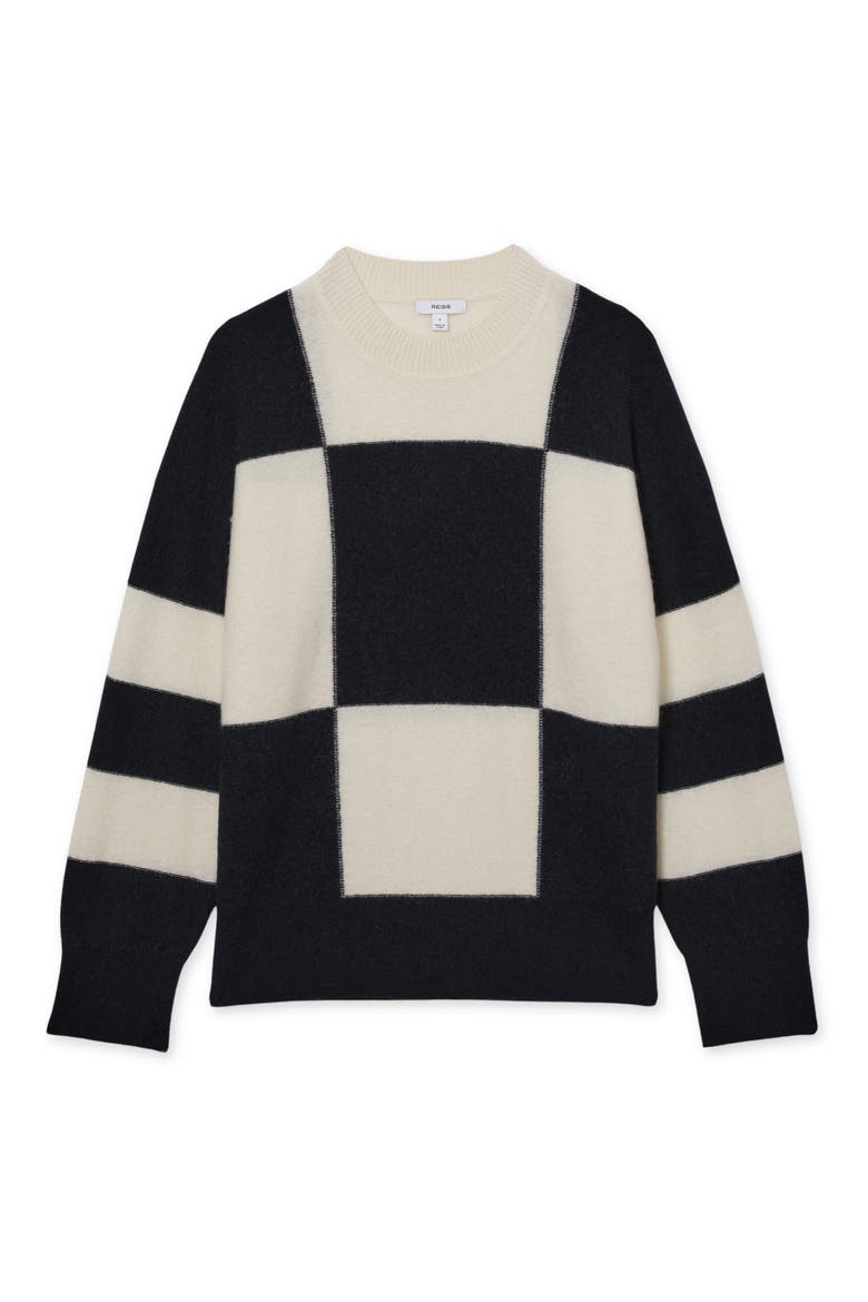 Becki Wool Blend Sweater, Alternate, color, BLACK/ WHITE
