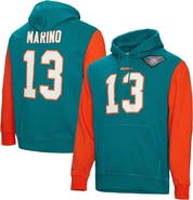 Mitchell & Ness Men's Mitchell & Ness Dan Marino Aqua Miami Dolphins Retired Player Name & Number Pullover Hoodie