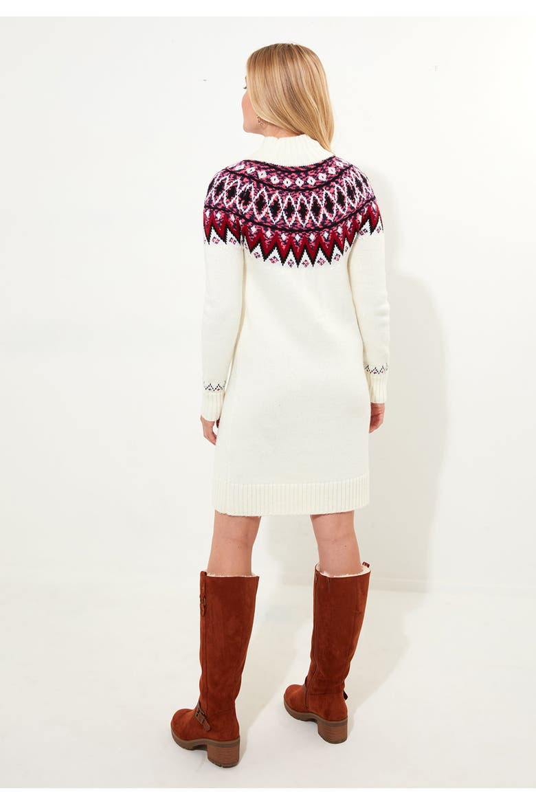 Fairisle Sweater Dress, Alternate, color, IVORY FAIRISLE