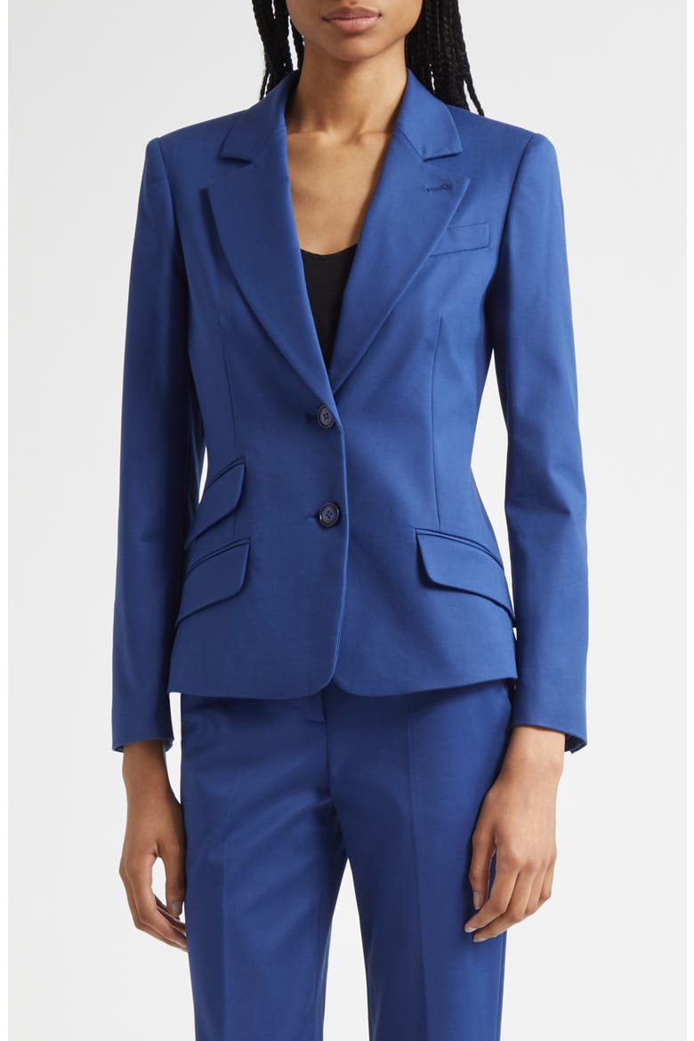 Cotton Couture Two-Button Blazer, Main, color, COBALT BLUE