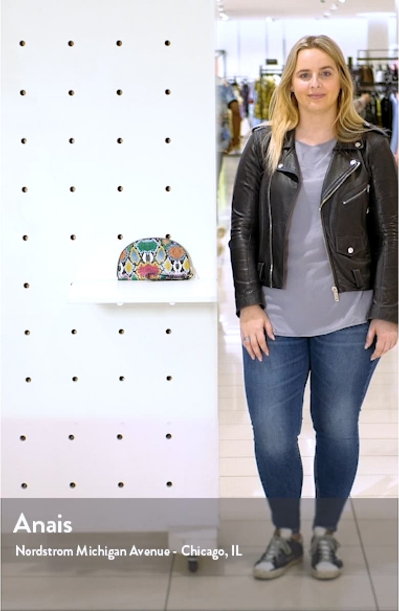 Snake Print Faux Leather Wristlet, sales video thumbnail