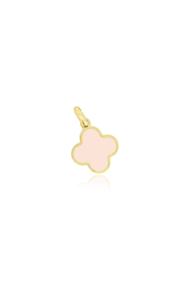 The Lovery Fine Jewelry Pink Pearl Clover Charm, Main, color, Pink Pearl