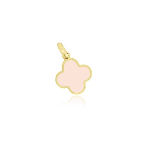 Pink Pearl Clover Charm