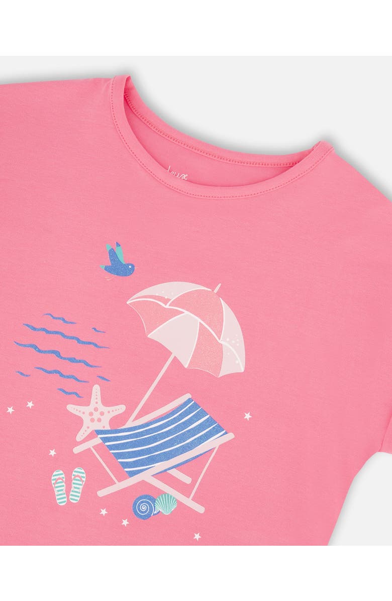 Deux par Deux Organic Cotton Jersey Short Sleeve Beach Chair T-Shirt, Alternate, color, Pink
