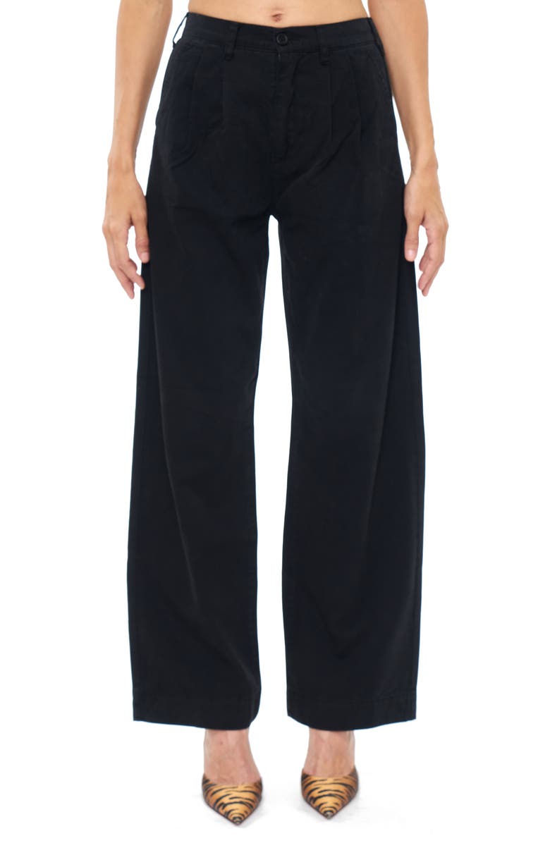 Pistola Ellery High Waist Cotton Wide Leg Trousers, Main, color,