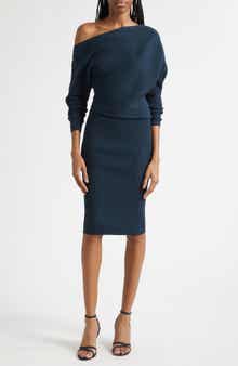 Lara Rib Knit Off the Shoulder Sweater Dress