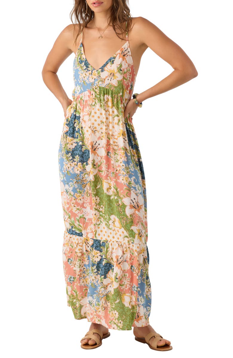O'Neill Anica Floral Maxi Dress, Main, color, 