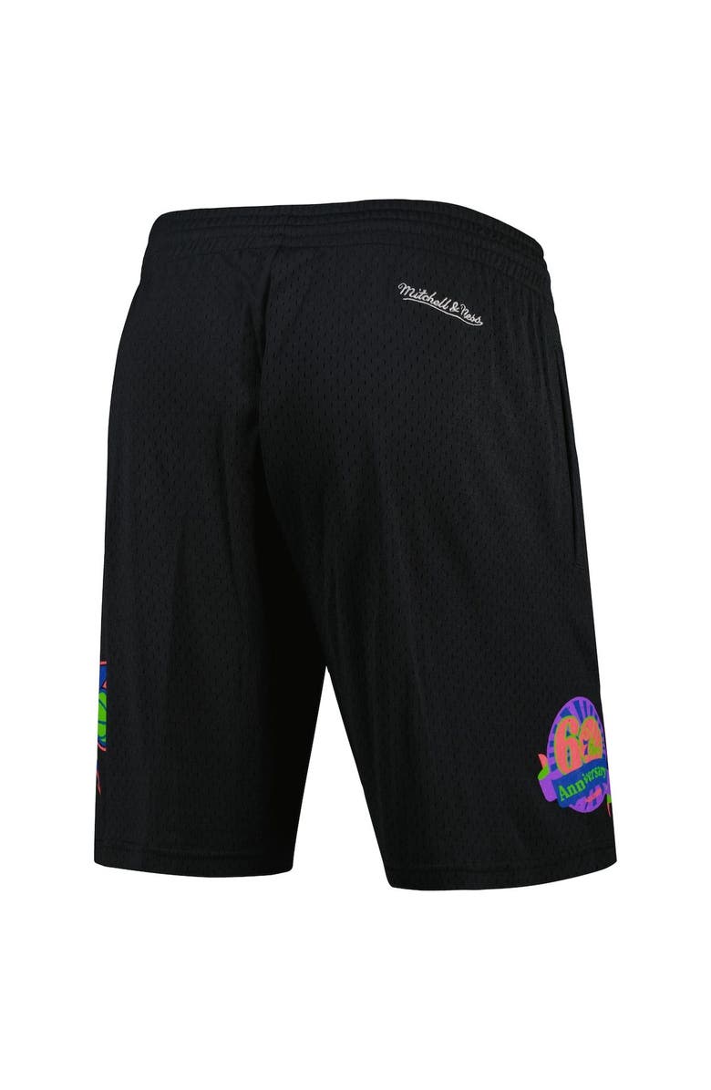 Mitchell & Ness Men's Mitchell & Ness Black Philadelphia 76ers Hardwood Classics Color Bomb Energy Shorts, Alternate, color, Black