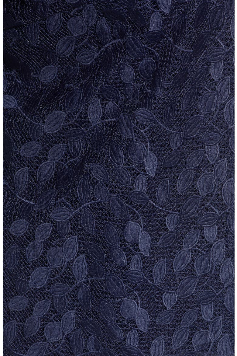 Lace & Knit Jacket, Alternate, color, INDIGO/ WHITE