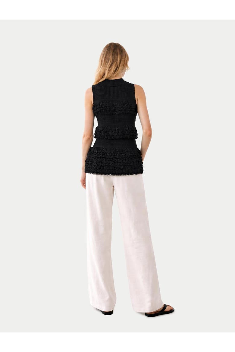 Loop-Stitch Cashmere Vest, Alternate, color, black