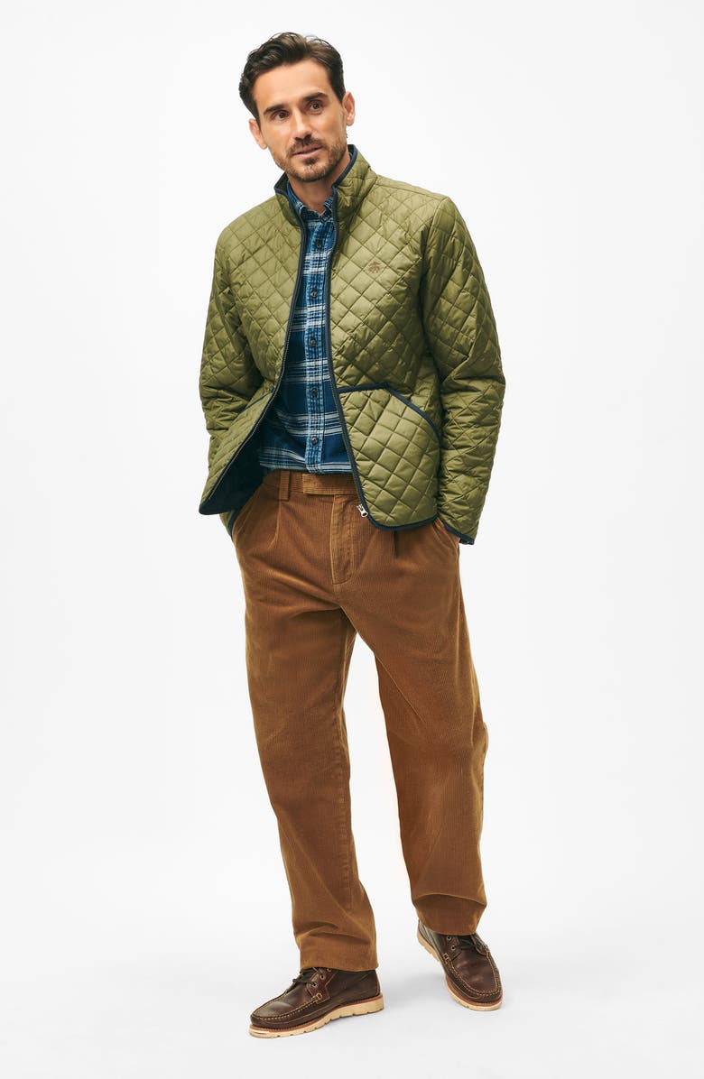 Brooks Brothers Water Repellent Diamond Quilted Liner Jacket, Alternate, color, 