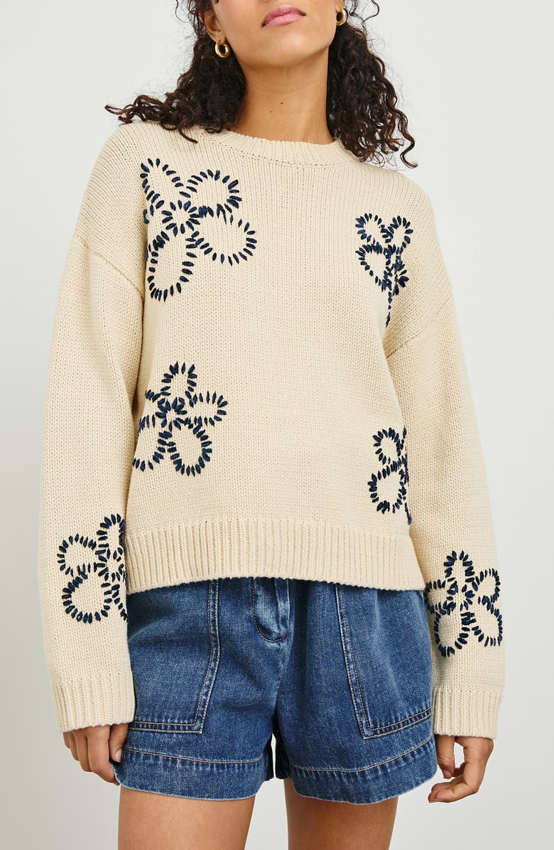 Rails Zoey Floral Stitch Sweater, Main, color,