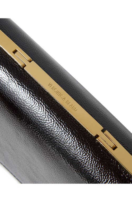 Veronica Beard Barre Patent Leather Clutch In Black
