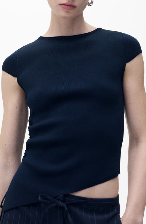 Mango Pepa Side Tie Rib Top