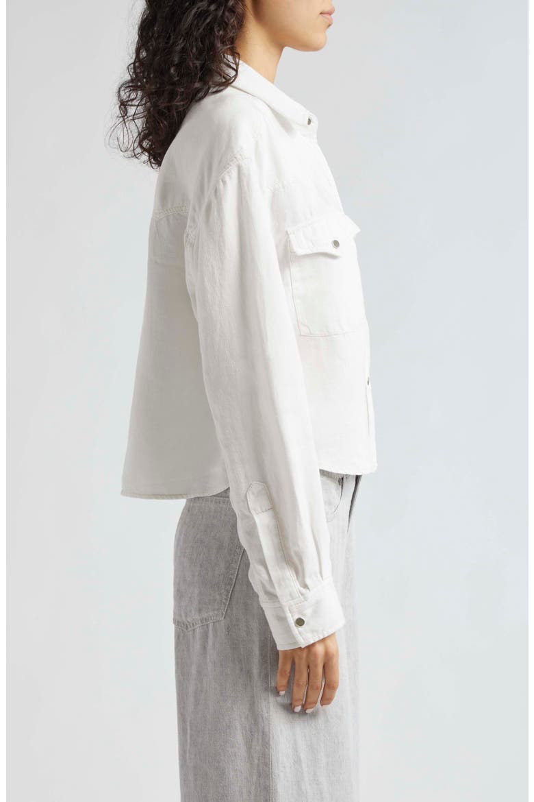 Cropped OG Denim Jacket, Alternate, color, WHITE