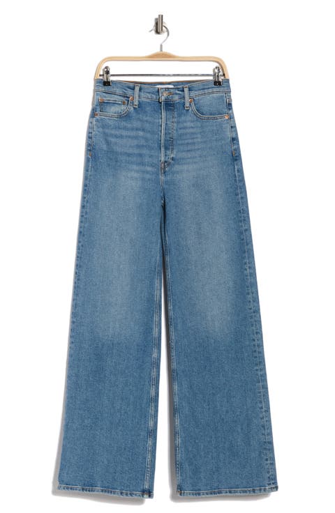 '70s High Waist Wide Leg Jeans (Media Noche)