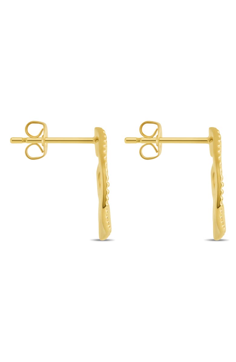 Sterling Forever Viviana Ribbed Open Circle Stud Earrings, Alternate, color, 