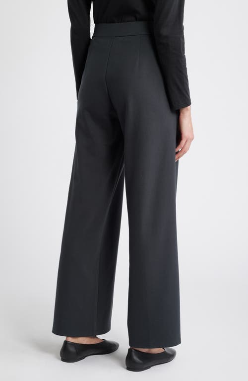 EILEEN FISHER EILEEN FISHER FLEX PINTUCK DOUBLE KNIT PONTE WIDE LEG PANTS 